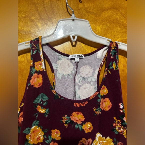 Burgundy Casual Dress - Picture 3 of 3